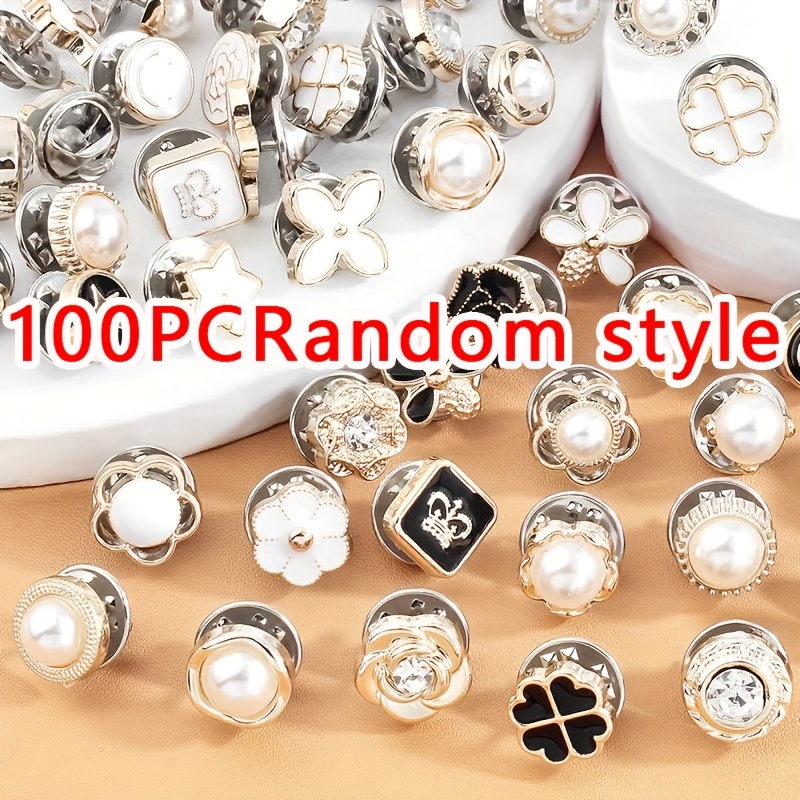 50pcs/100pcs Seamless Sewing Quick Buttons, Decorative Invisible Shirt Pins For Shirts, Multifunctional High-end Pin Style Shirts And Top Fasteners, Durable Plastic