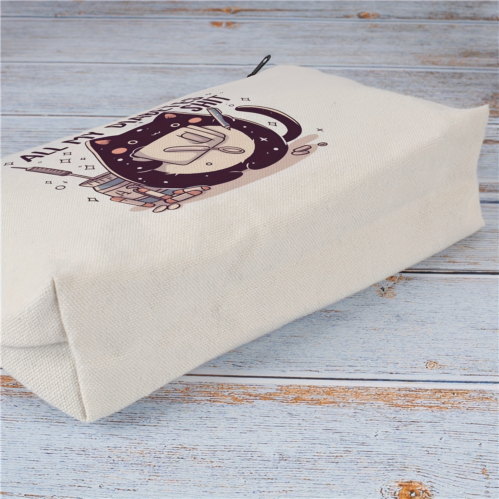 LEVLO Kosmetiktasche Mit Diabetes-Spruch – 'I Can Do Anything Except Make Insulin' – Baumwoll-Leinen, 23x17 Cm, Geschenk Für Diabetiker