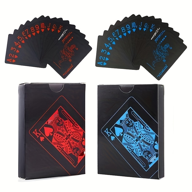 

Waterproof Pure Black Plastic Poker Board Game Card Pvc Magic Poker Cards, Gaming Gift