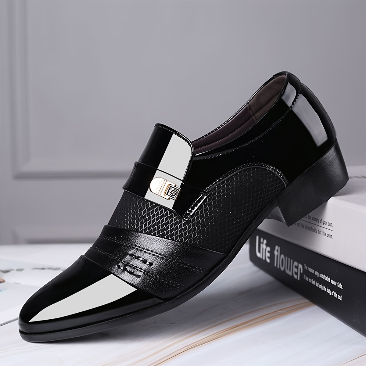 TEMU Men's Casual Shoes Suitable For Business Attire, Large Size, Wedding Shoes.