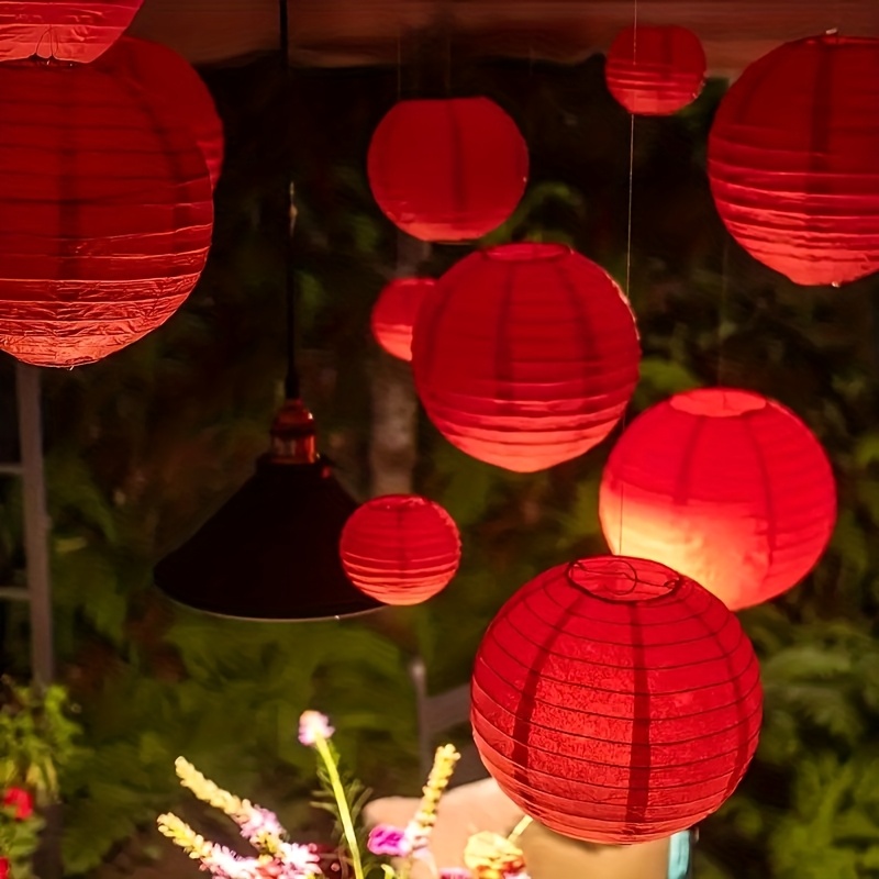 TEMU 20pcs, Red Paper Lantern Set Party Decorations For Birthdays, Weddings And Special Occasions