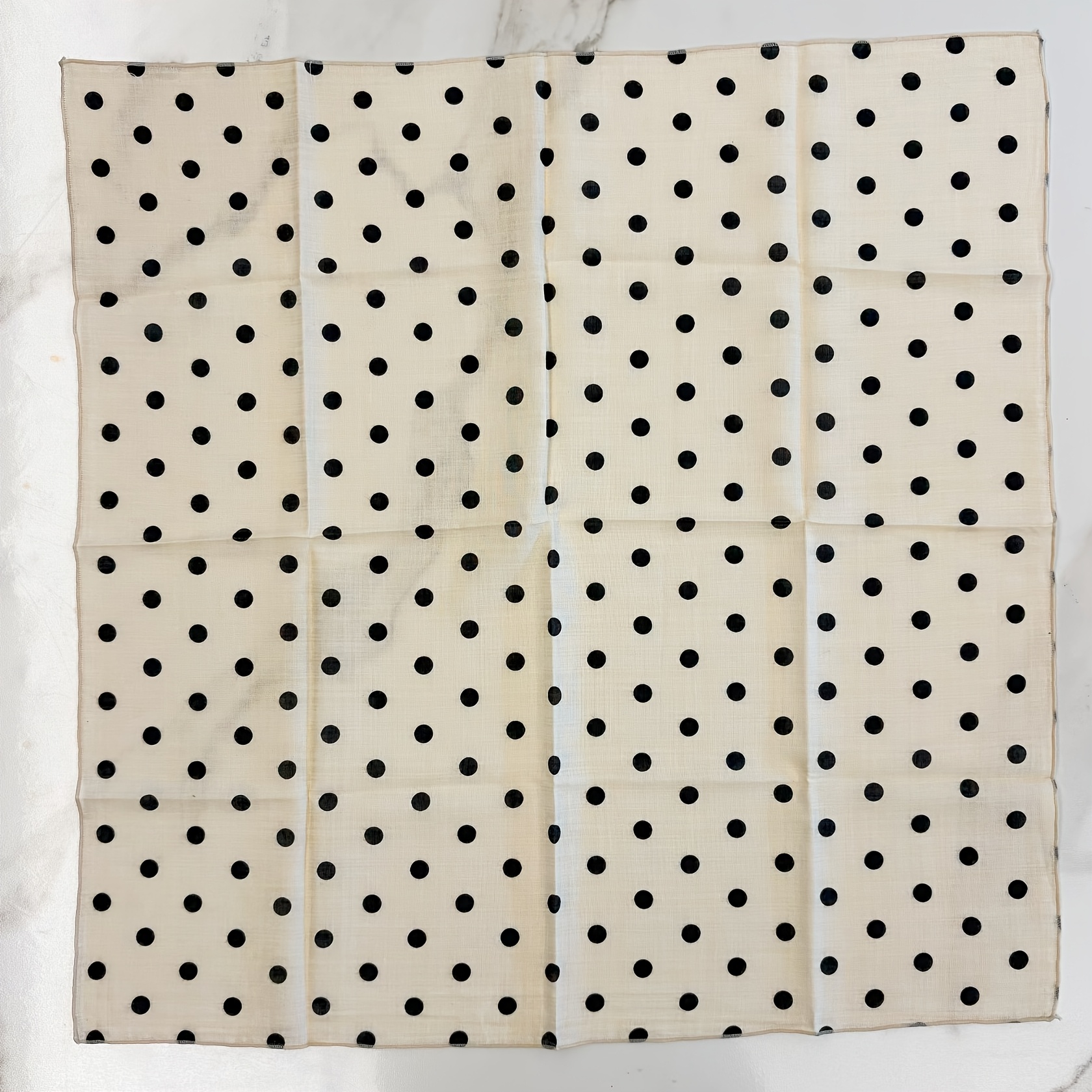 Image of Women's Elegant Polka Dot Scarf - Lightweight, Breathable, And Stylish For Casual , Casual Accessory | Polka Dot Pattern | Texture, Scarf For Women