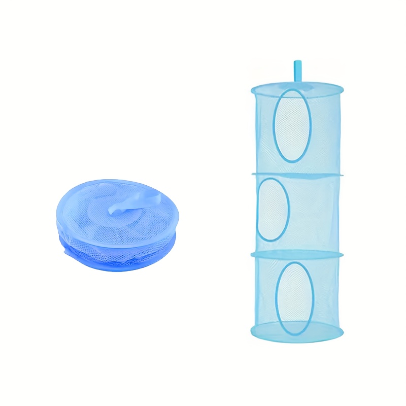 3-tier Foldable Hanging Storage Basket For Clothes, Socks, Towels, And