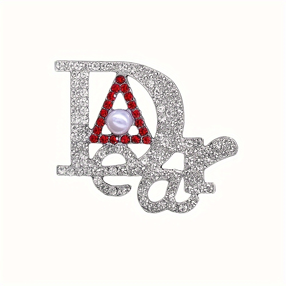 

Delta Dear Lapel Pin: Synthetic Crystal And Pearl Brooch For Women's Fashion - Suitable For Parties, Graduations, And Teachers' Day Celebrations