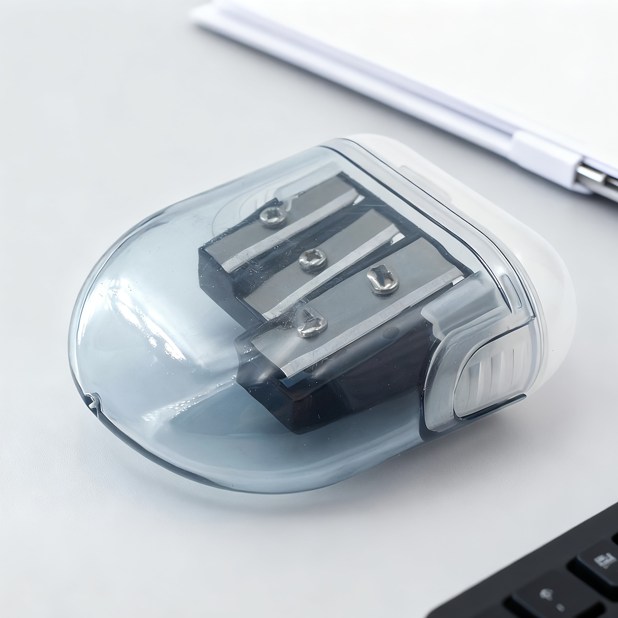 E-shop Hochtransparenter multifunktionaler Dreiloch-Anspitzer – Geeignet für Malstifte unterschiedlicher Dicke, Anspitzer mit verstellbarer