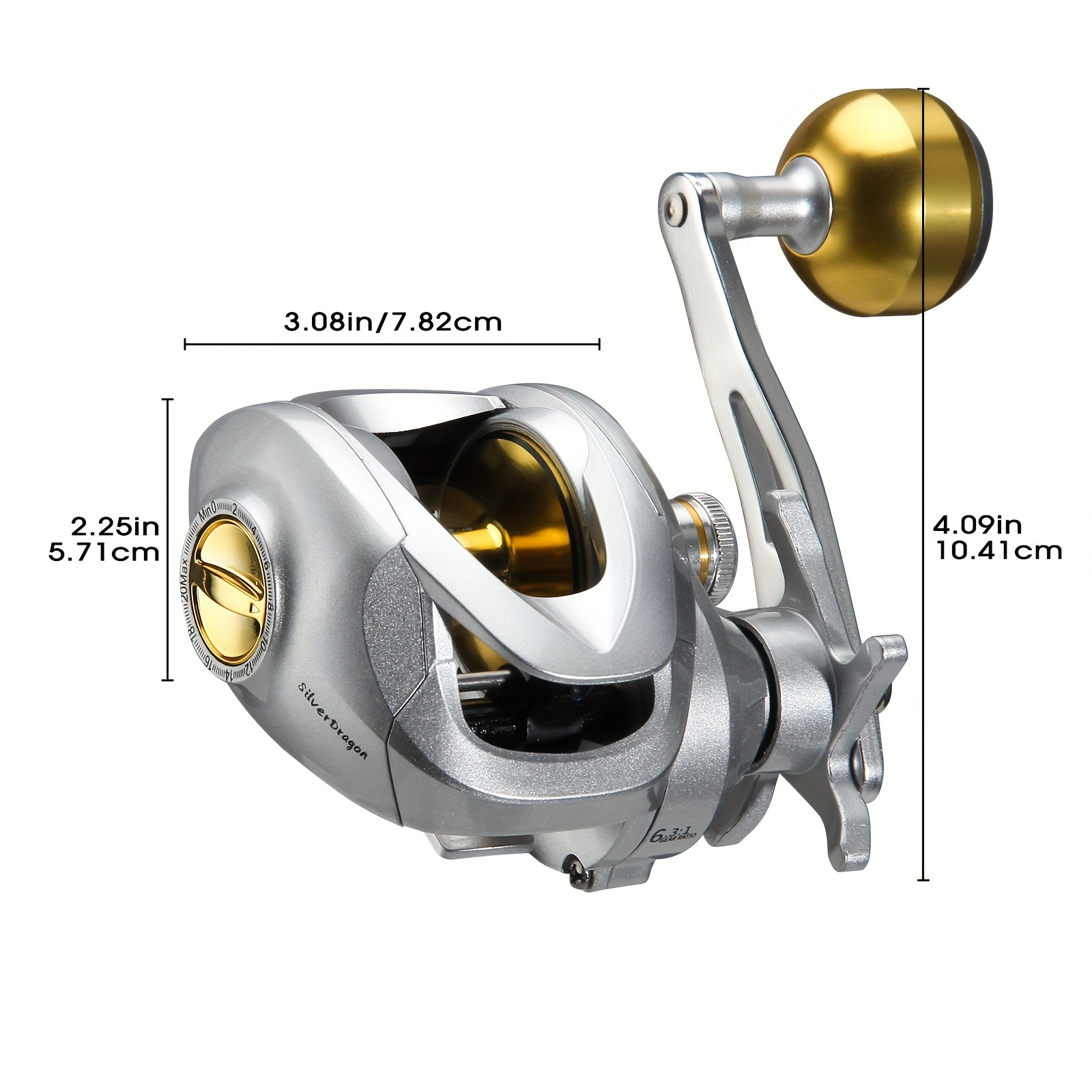 baitcasting reel with computer chip SEASIR DCast Baitcaster Reel, Digital Control Fishing Reel, Ultralight ABU GARCIA REEL - Incredibly Powerful Model:EMCST902MFS extra long