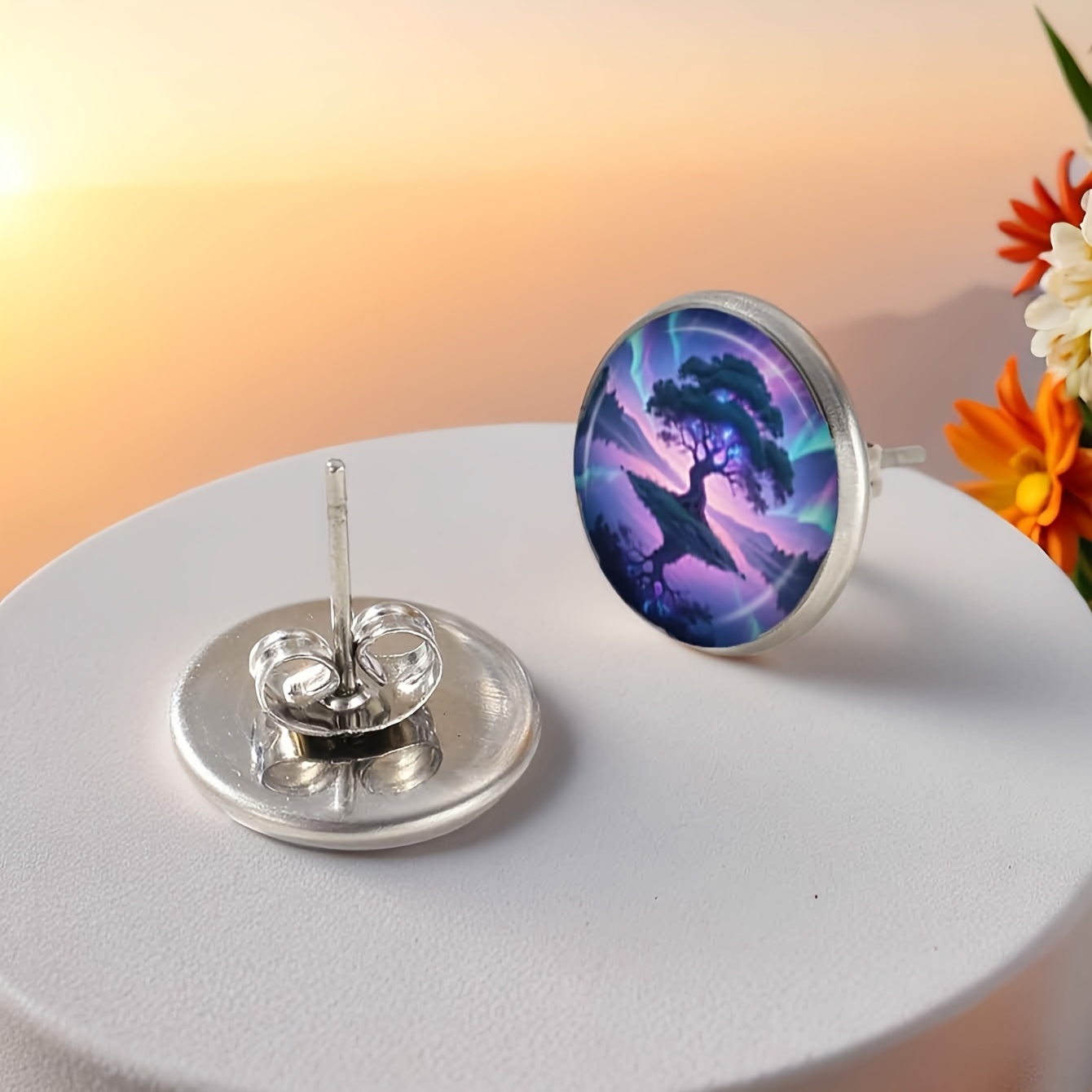 Women's Magical Dreamlike Aurora Tree Earrings