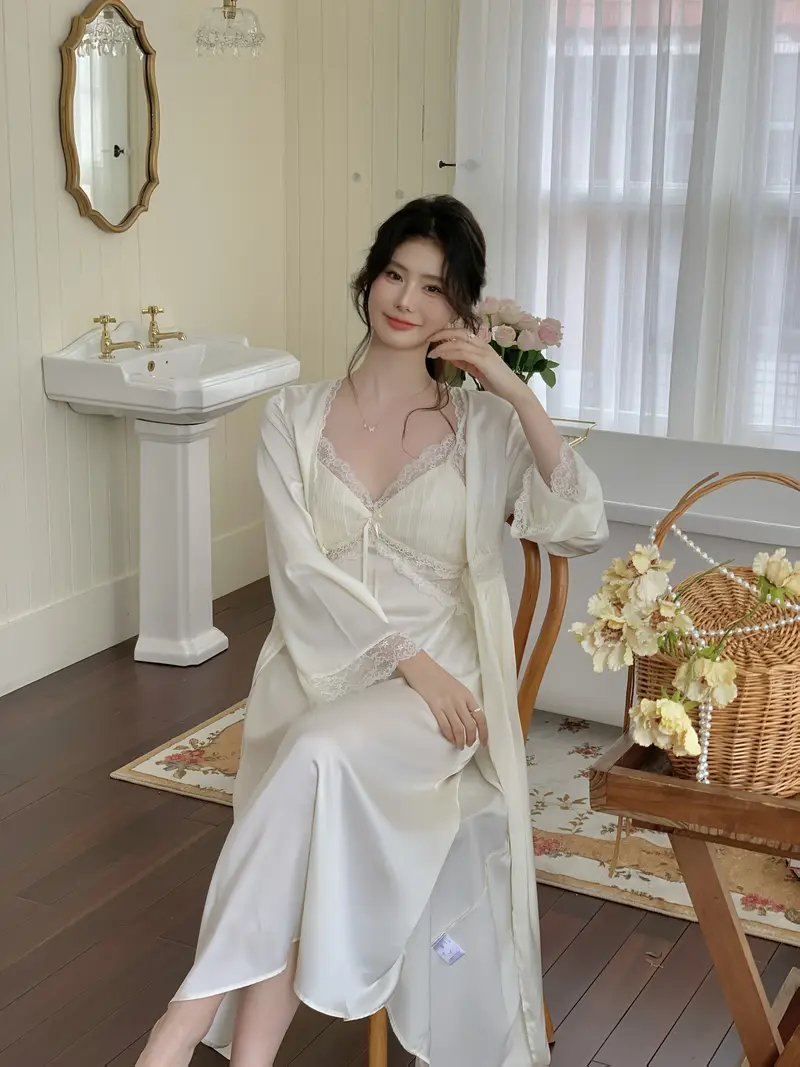 mesh panel slip dress Champagne Satin Mesh Maxi Dress