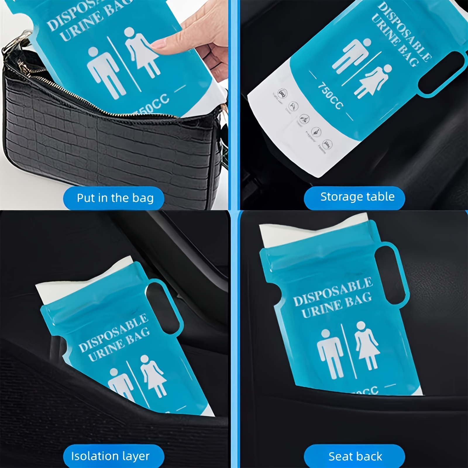 10pcs/20pcs disposable emergency urine bag, fast solidification + anti-odour and anti-leakage design, dual-use for urination and vomiting, essential for traffic jams, portable and non-embarrassing, peace of mind!