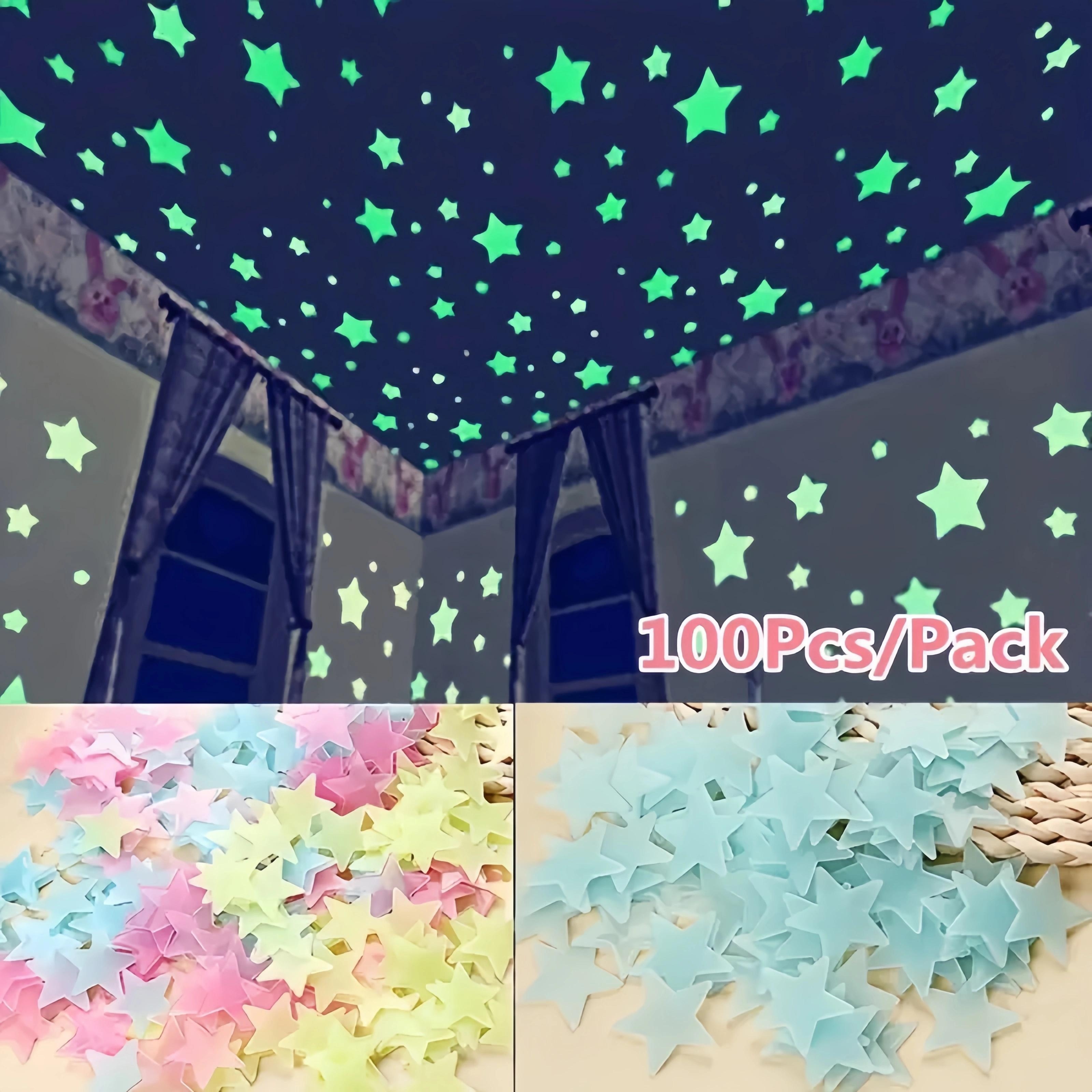 

Pcs, Light Up Stars Sticker, Wall Decal For Bedroom, Living Room, Bedroom Ceiling Decoration