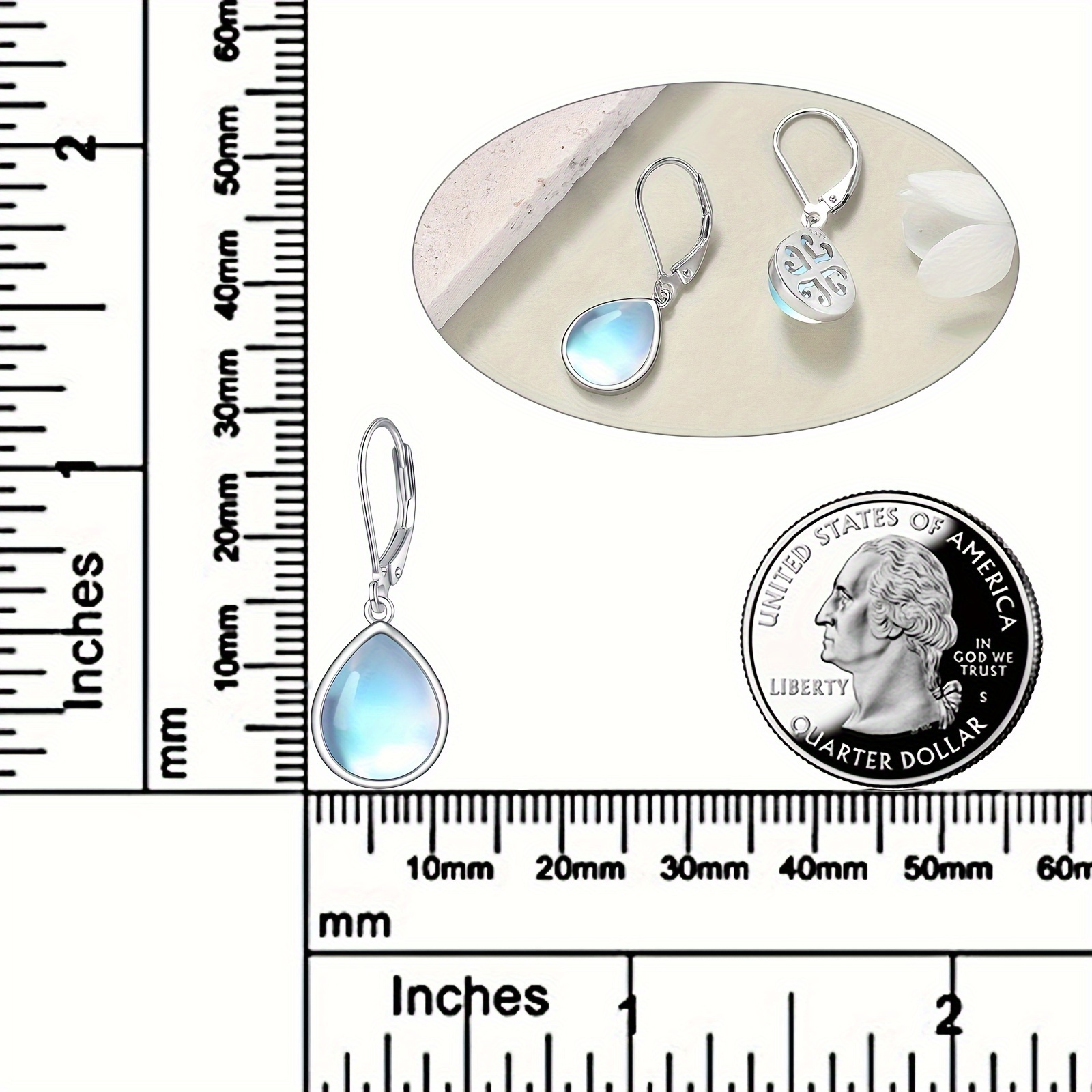   earrings for women sterling silver   leverback earrings   jewelry Product details 2