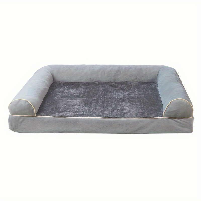 

Waterproof Memory Foam Dog Bed For Medium Breeds - Durable, Washable Pet Sofa With Removable Zippered Cover & Pillow, Non-slip Base
