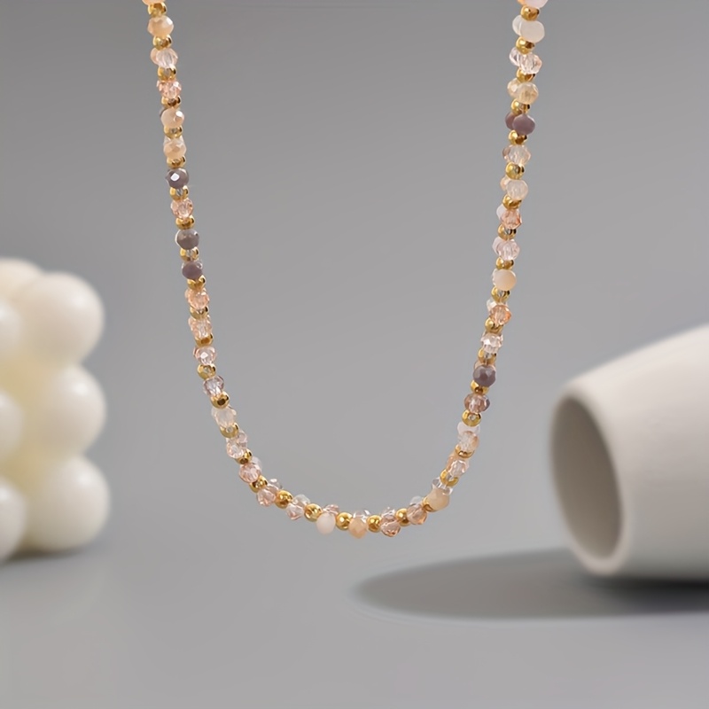 Boho Golden Layered Bead Necklace for Women