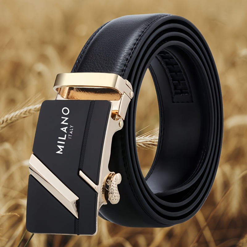 TEMU Pattern, Men's Belt With Automatic - Durable, -garde Design, Suitable For Daily Wear And Gifting