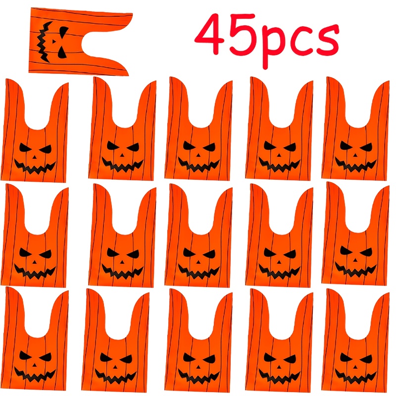 TEMU 45/35/14pcs Halloween-themed Party Gift Bags - Lightweight And Durable Candy Bags With Rabbit-ear Pumpkin Designs; Suitable For