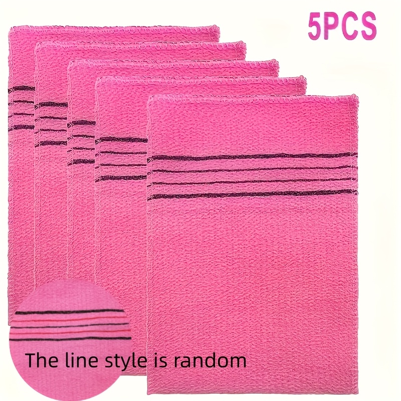 5pcs Set of Unisex Back Scratching Towels for Sauna and Bath