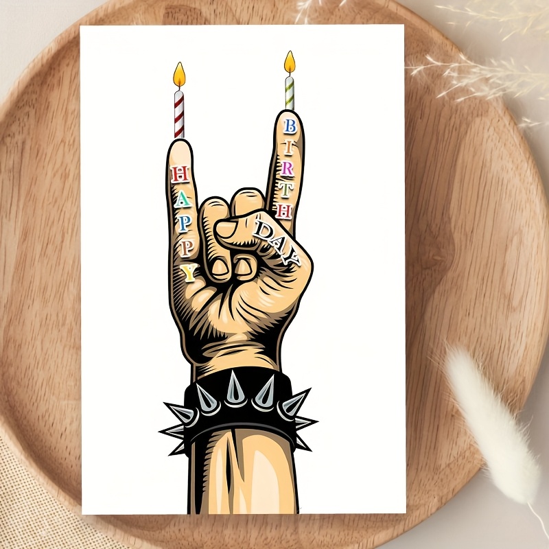 TEMU Tarjeta de de Roca , de Regalo de 1 pieza, Tarjeta de de Roca de Heavy Metal, para de , Regalo Ideal para , , Hijos, , Esposos, Esposas, Novios,