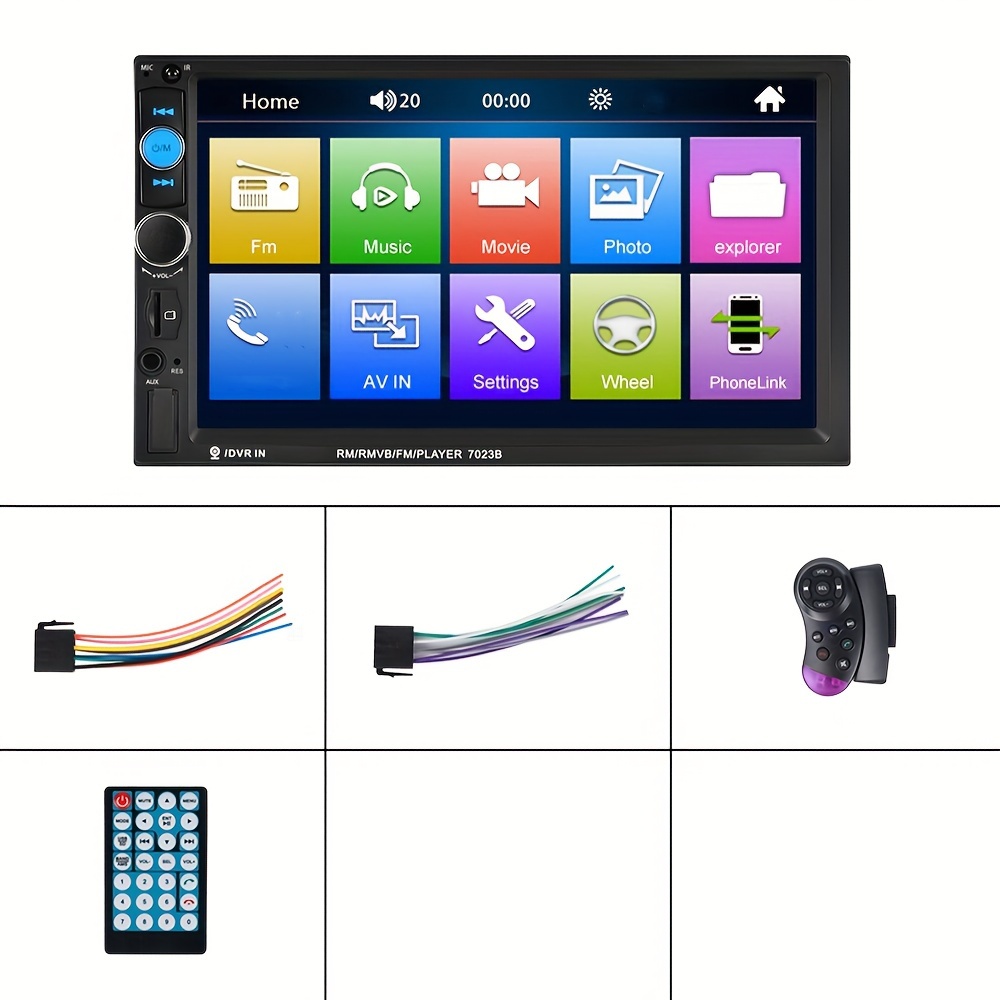 TEMU New Double Din Car 7- Fm Mp5 Car For Phone/steering ++ (optional)