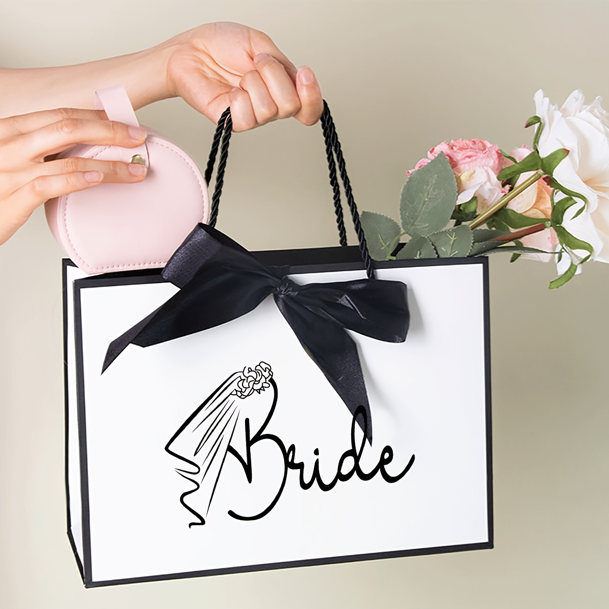 E-shop Geschenk für Sie/Ihn 1 Stück Braut Geschenktüten, Hochzeitsdeko Geschenktüten, Brautjungfern Geschenktüten, Kreative Hochzeitsdekorationen,