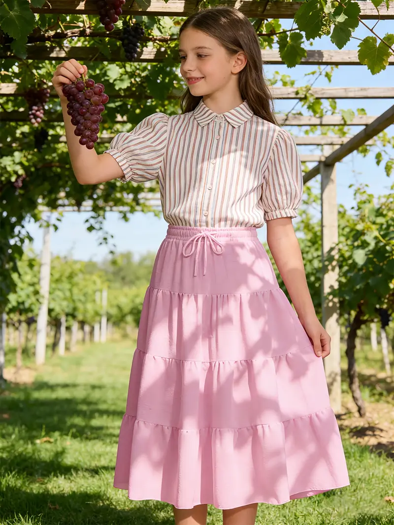 dance dresses for teens Girls Latin Kids Black Pink Polka Dot Ballroom Salsa Latin Costumes Teen Competition Performance Girls Independence DayDress Size 10 13 16y dance dress teen