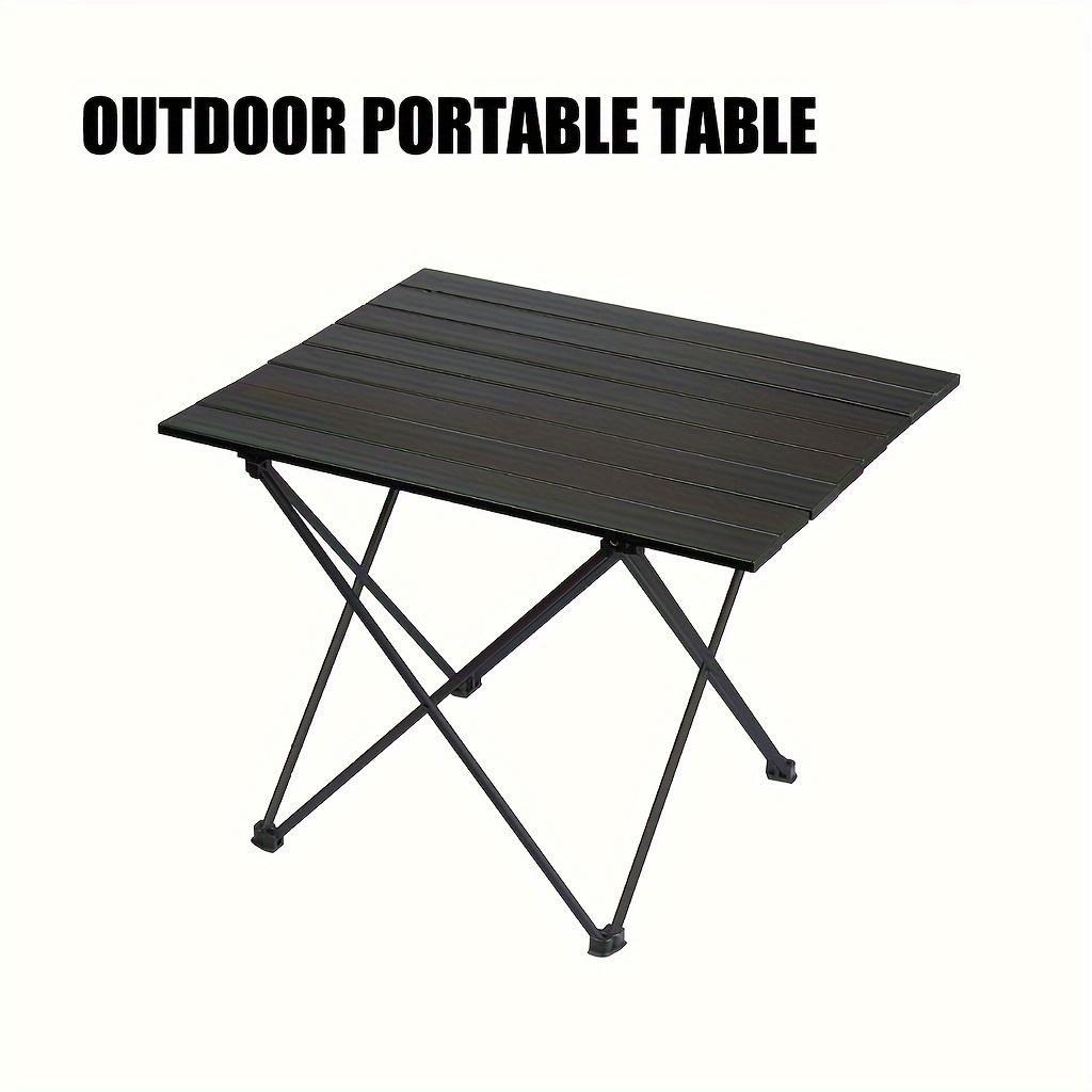

1pc Portable Folding Camping Table, Aluminum Alloy Camping Table, Anti-corrosion & Anti-scratch, Small Table For Outdoor Camping, Picnic, Barbecue, Perfect For Outdoor Activities