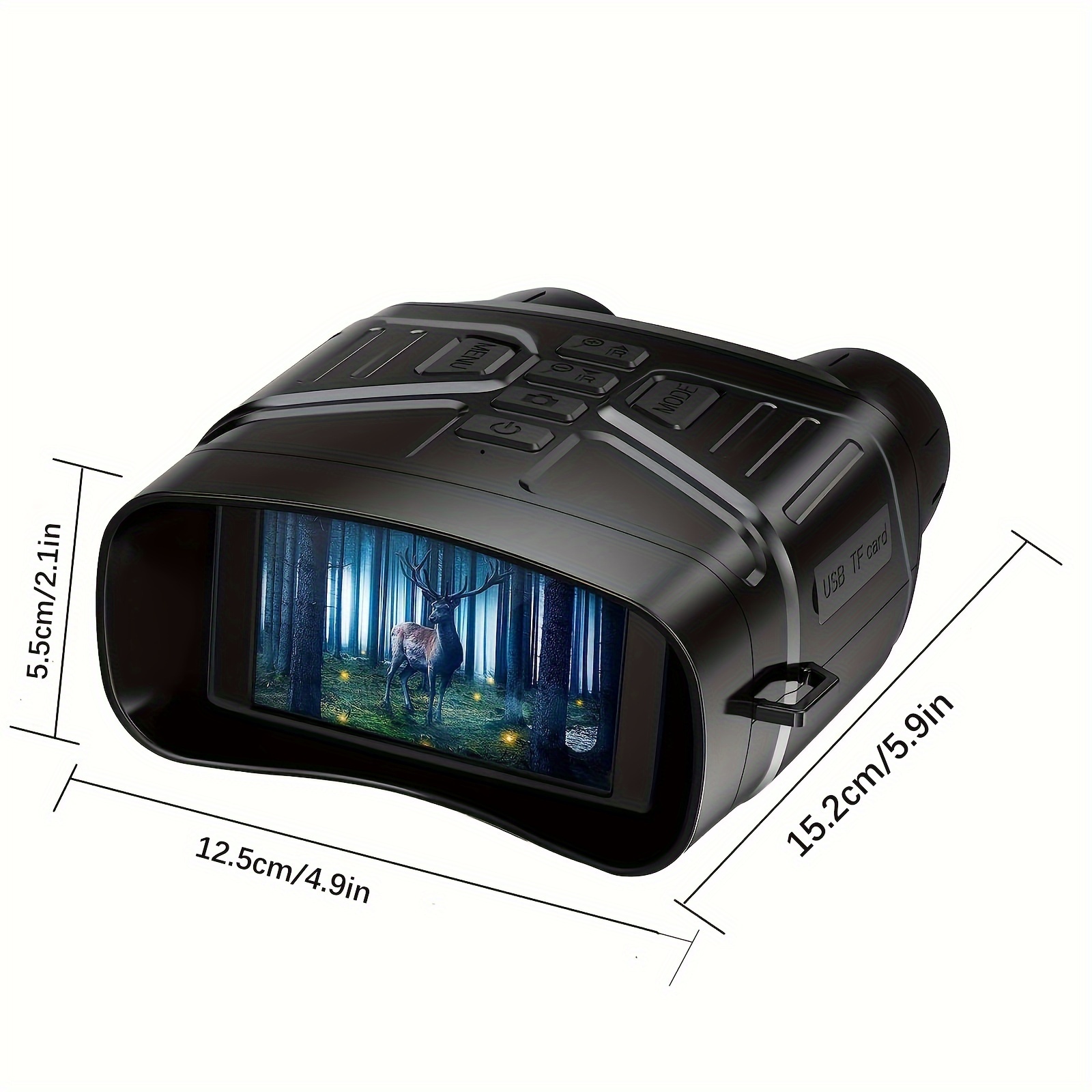 Gafas de visión nocturna 4K Digital Infrarrojos de visión nocturna  binoculares para adultos, noche y día, pantalla de 3 pulgadas, recargable  para
