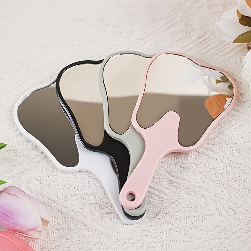 2pcs Creative Tooth-Shaped Hand Mirrors Set