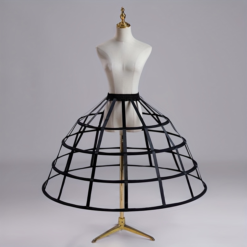 Image of Women 4-layer Steel Hoops Long Skirt Petticoat - Fluffy Undergarment For Wedding/gala/evening Wear