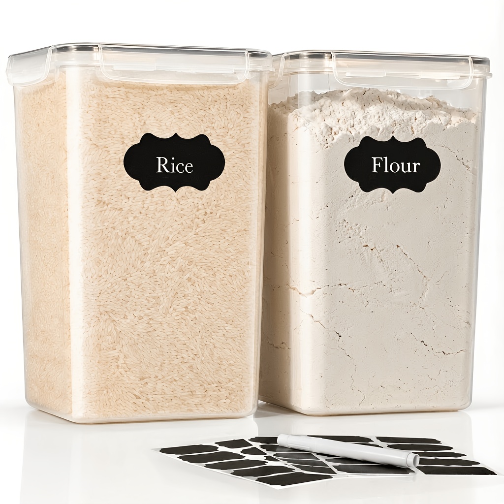 TEMU Lot de 2 récipients de conservation alimentaire hermétiques avec couvercle 9,5 L, pour et le rangement de , grande , ensemble de boîtes en