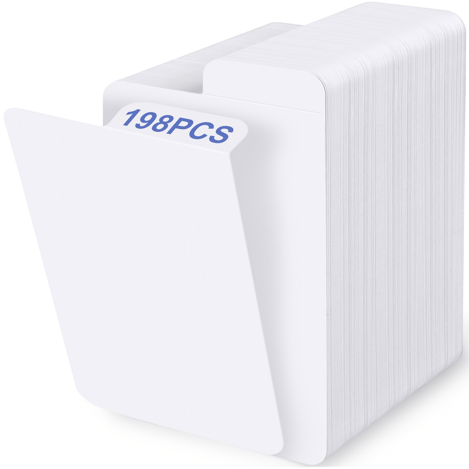 E-shop 198 Stück weiße Papierkarten-Trenner, Standard vertikale Kartenindex-Trenner für Studium, Sport, Spiele, Ordnerorganisation, Kategorisierung und
