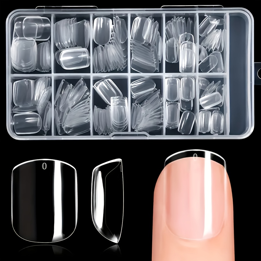 

240pcs - -on Set - Clear, Full False For Diy & Pedicures