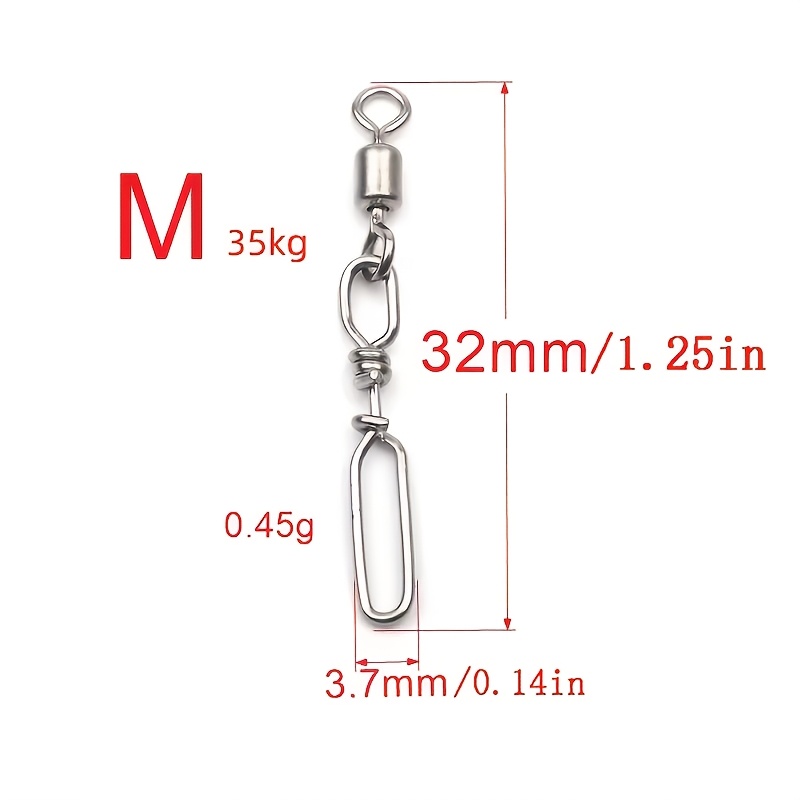 TEMU 20pcs Of All Stainless Steel Swivel Through Guide Ring Sea Fishing Lure Rod Line Connection Additions