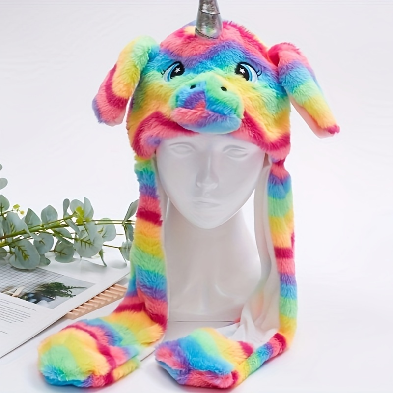 

Unicorn Hat With Moving Ears For Teens - Cute Animal-themed Knit Accessory