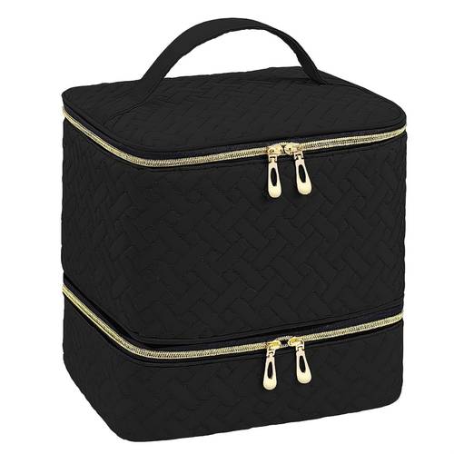 30 bottle capacity nail polish organizer box double layer adjustable dividers portable bag with zipper closure for nail polish nail lamp manicure tools storage nail polish storage sleek zippered storage box nail polish organizer nail polish storage organizer