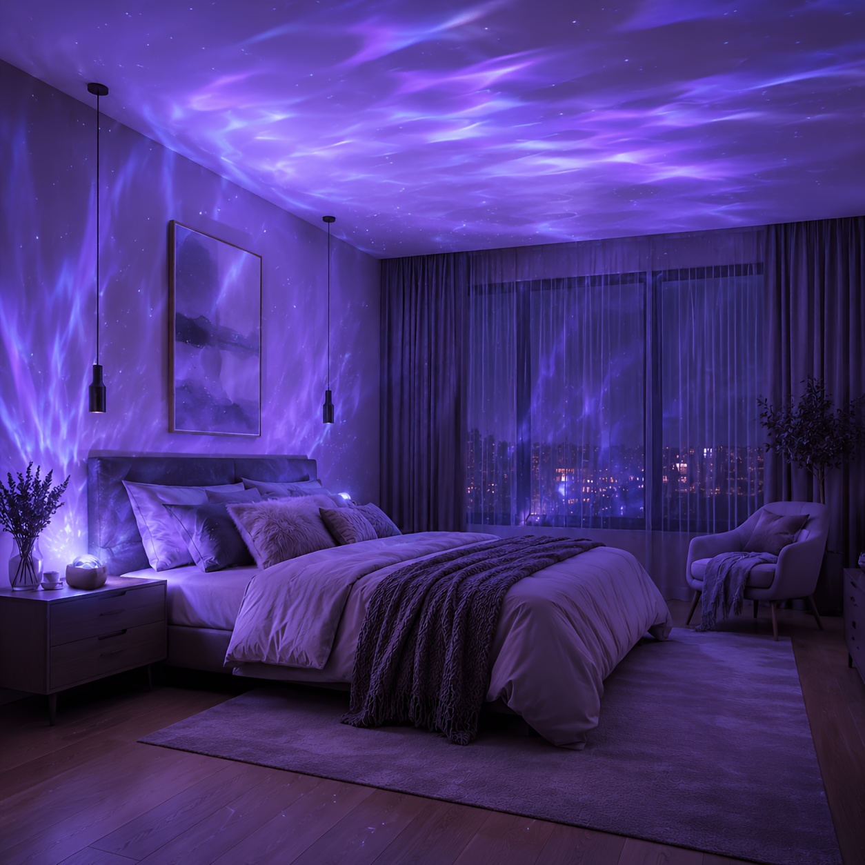 TEMU Indoor Dynamic Atmosphere Light, 7 Lighting Effects, Touch Control, No Remote Or Battery, Usb Plug-in, Easy To Carry, Suitable For Bedrooms And
