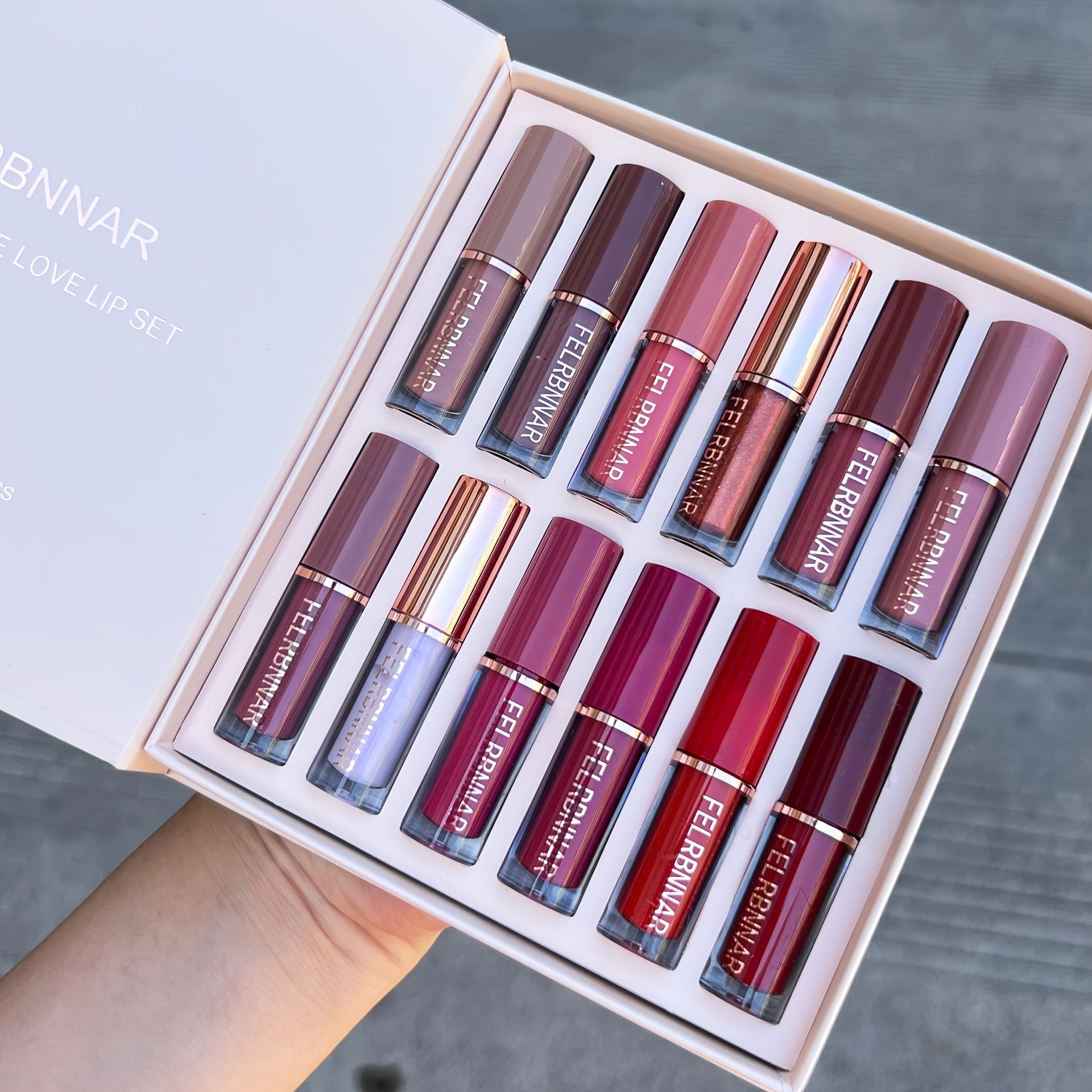 12pcs Velvet Matte Liquid Lipstick Set, Waterproof Long Lasting Quick-drying Non-Stick Cup Nude Lip Stain Kit, Up to 24H Wear, Lip Makeup Gift Kit for Women - Image 4