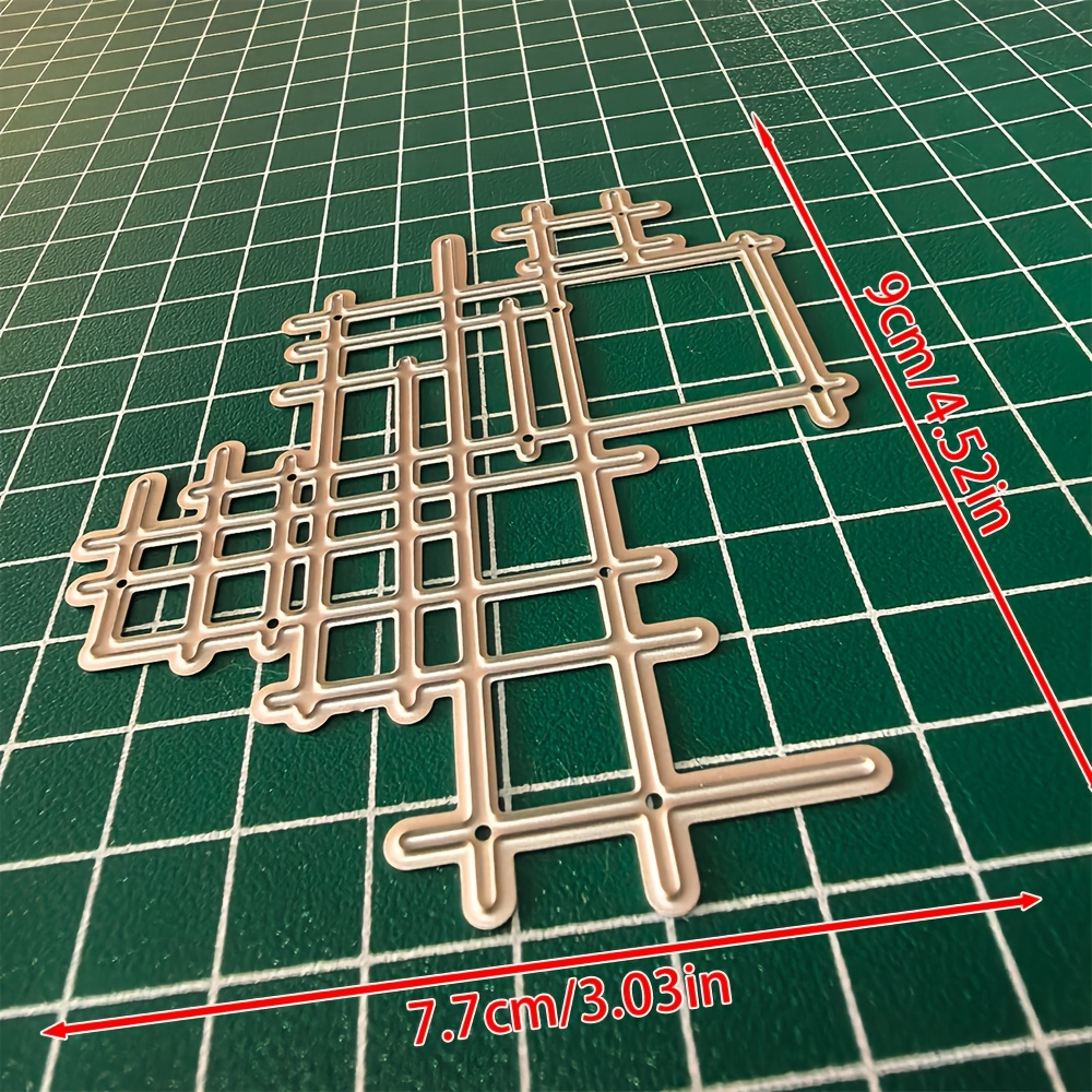 E-shop 1 Stück Kreative Geometrie Metall-Stanzform, DIY -Dekoration Präge-Stanzform, Grußkarten-Herstellungsschablone, geeignet für Album-