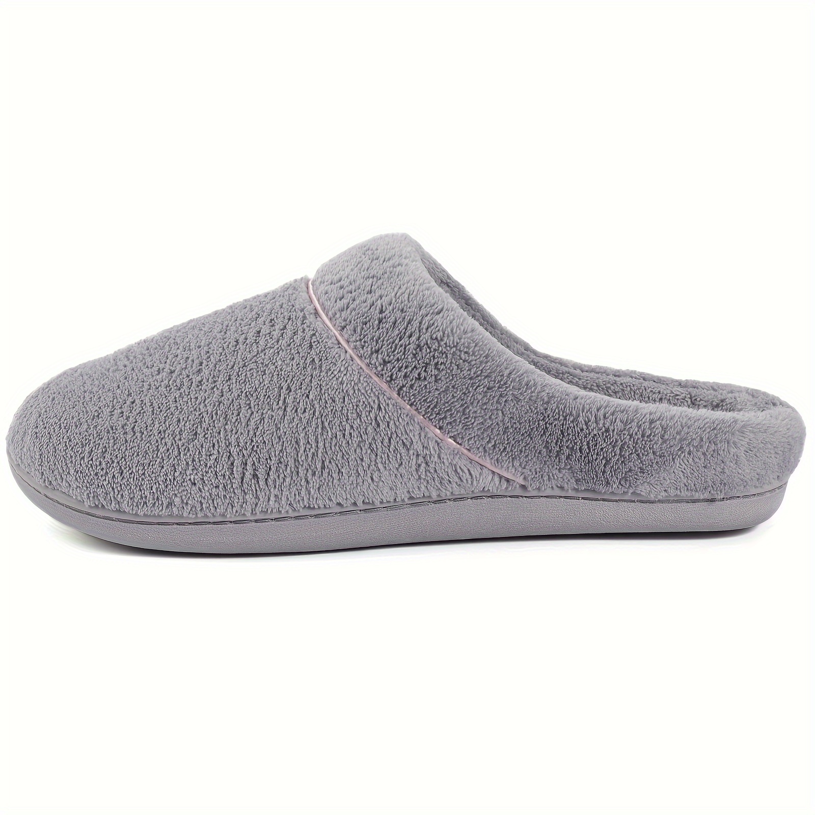 plush memory foam slippers women s comfortable closed toe details 4