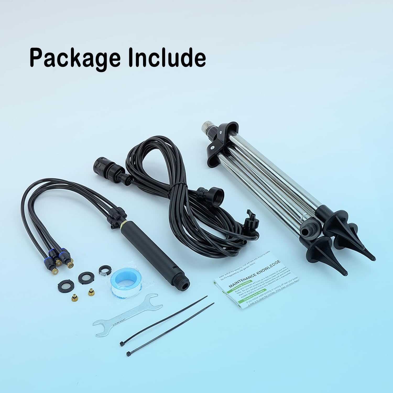 1pc Upgraded Portable Stand Misters for Outside Patio with Adjustable Riser Tube (up to 124.97cm),Upgraded metal connector, enhanced durability, No Electricity or Battery Needed, Very suitable for BBQ, Patio, Pool, and Water Activities