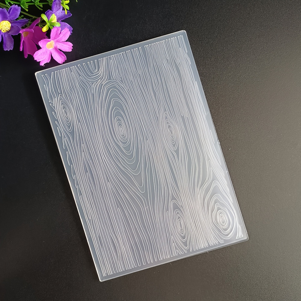 TEMU Dossiers de Gaufrage Texture Bois 2D/3D pour la Création de Cartes, Albums Photo et Scrapbooking DIY
