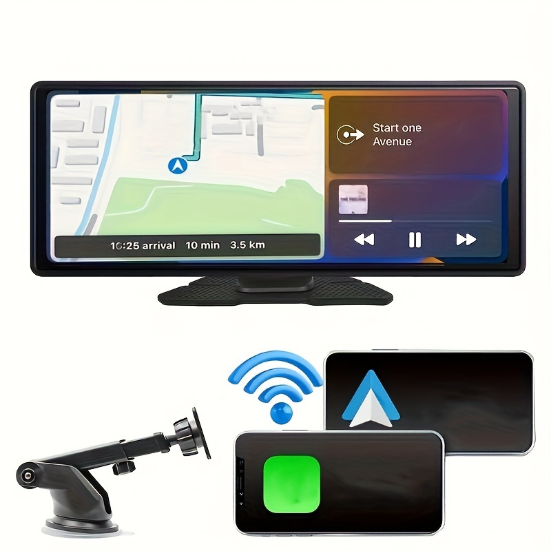 7 Portable Wireless Carplay Pour IPhone Pour Android Auto, Caméra De Recul  Écran Tactile IPS 2,5D Avec BT/WIFI/FM, Prise En Charge De Siri, Avec  Commande Vocale Wired Mirror Link Airplay, Avec Caméra