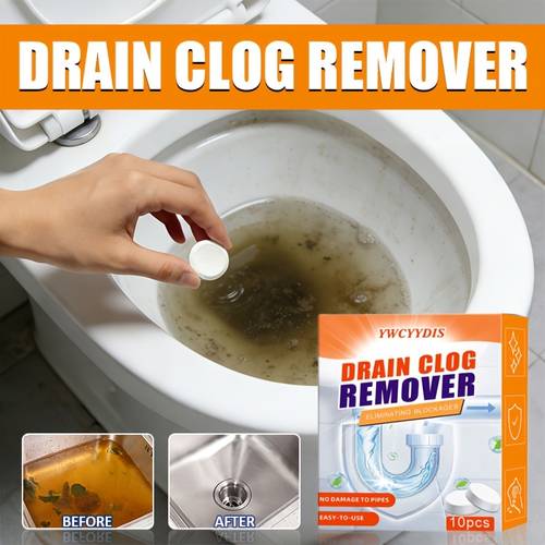 toilet cleaner tablet strong dissolving blockage quick clearing toilet and squat toilet decomposing urine dirt and hair foaming when penetrating pipes one bubble clearing