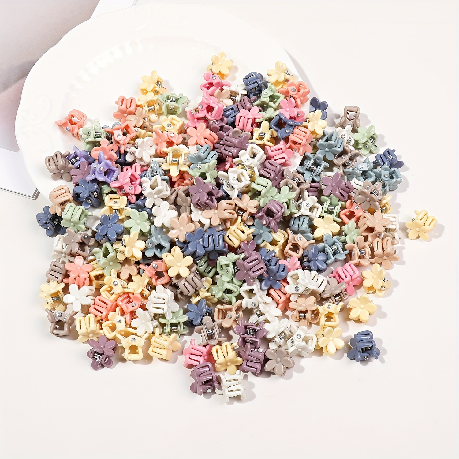 

Pcs Cute And Simple Flower And Hair Clips - Plastic, Suitable For 14 And Up, Styling Hair