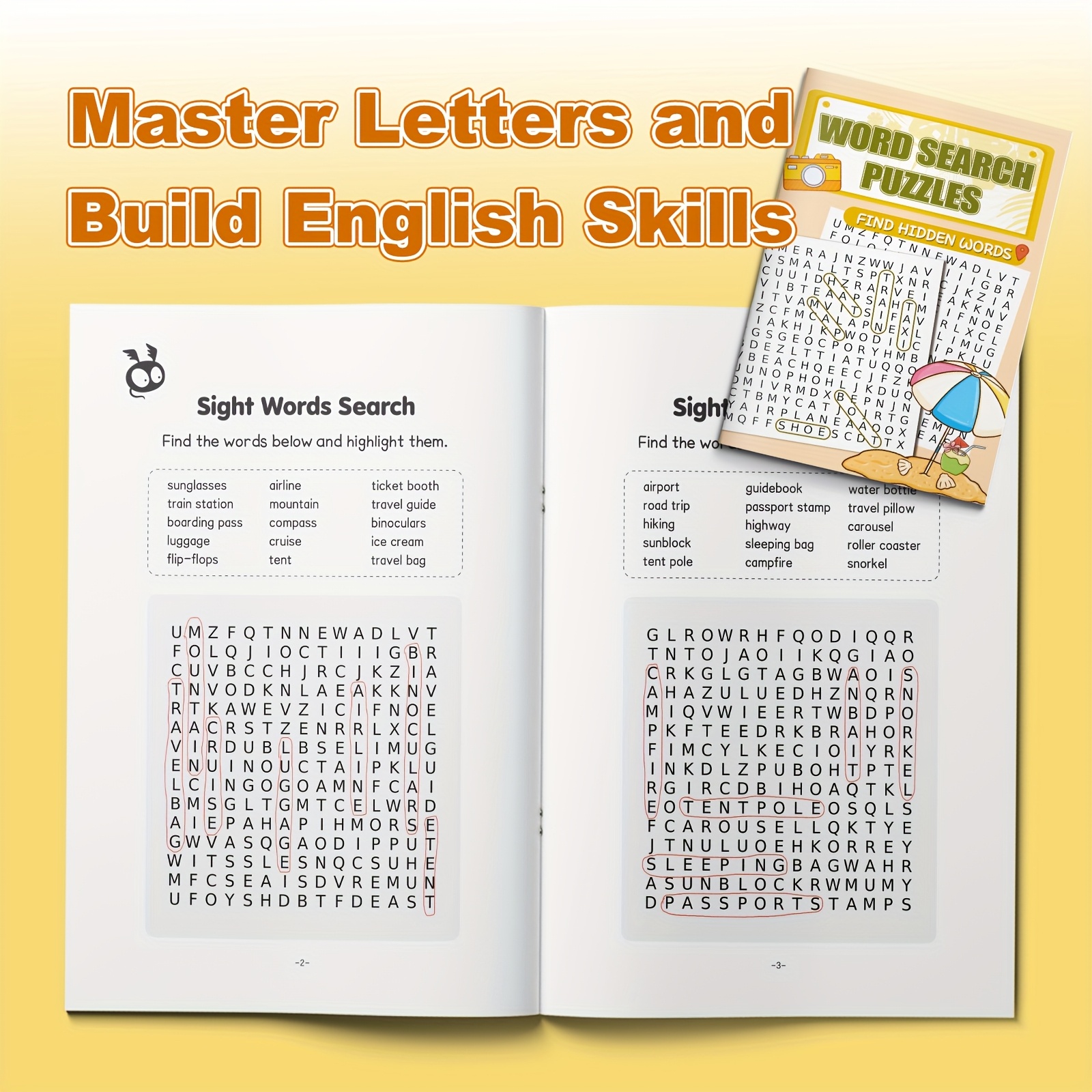 Word Writing and Search Puzzle Book: A Fun Way to Practice Spelling and Expand Vocabulary