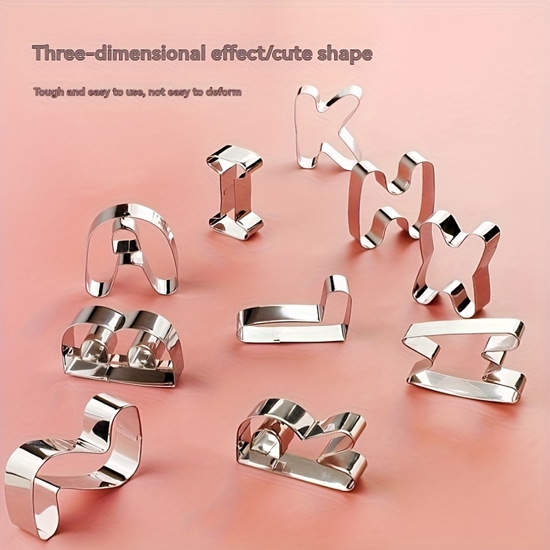large size 26 sets english letter stainless steel cookie molds   tools pineapple mold vegetable cutting diy handmade baking tools Product details 6