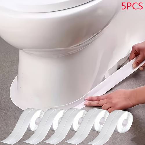 5 roll self pvc caulking strip sealing tape suitable for shower rooms kitchens bathrooms and corner decoration