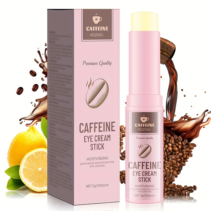 

3g Caffeine Eye Cream Stick With Retinol, Lemon & Coconut Extracts, Fast-absorbing Moisturizing & Revitalizing Under Eye Care, Smooth Fine Lines For Youthful Skin Appearance