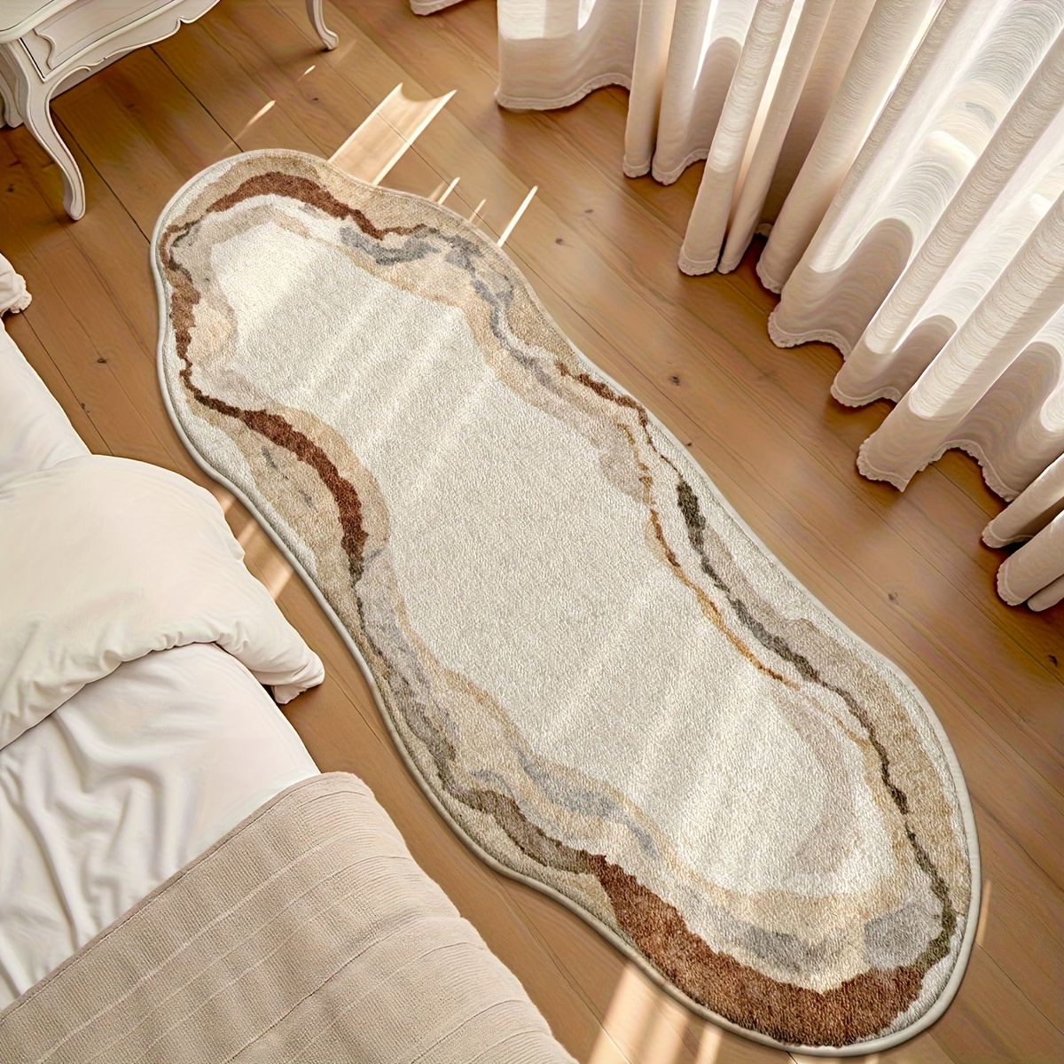 long rectangular mat for   soft carpet printed minimalist irregular bedside rug for home decoration Product details 3