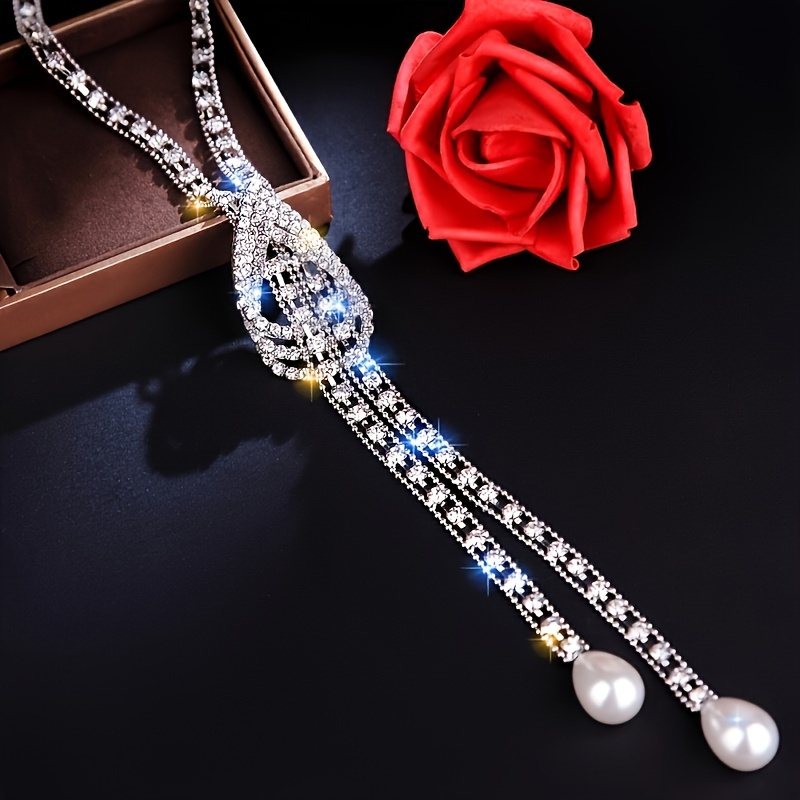 Fashion Water Drop Sweater Chain Long Necklace