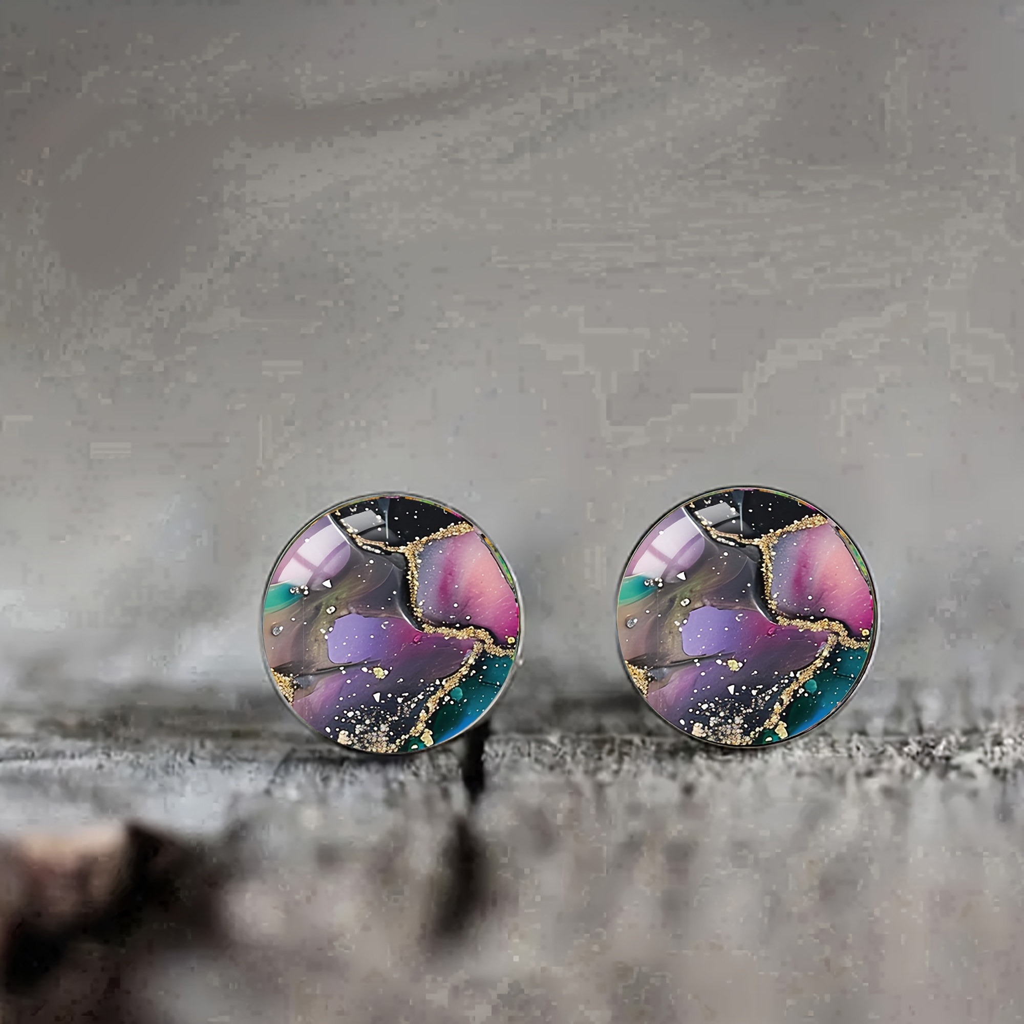 

A Dazzling And Charming Stainless Steel Stud Earrings With Striped Splicing Design By 1pairgolden, Suitable For Men And Women To Wear At Banquets With A Sexy And Stylish Look.